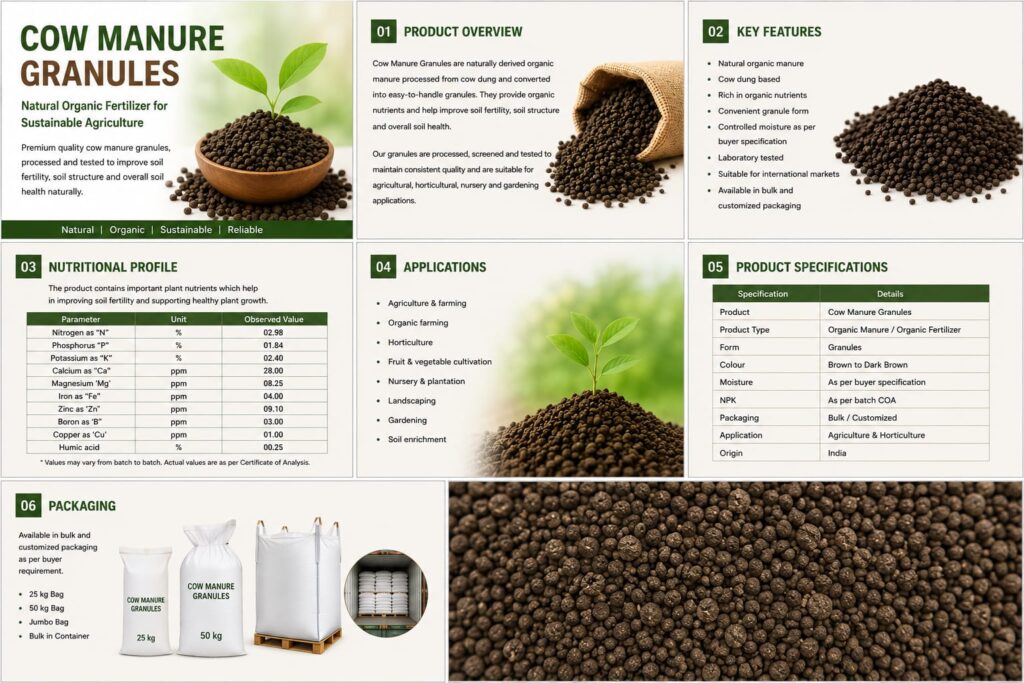 He Cow Manure/ Granules