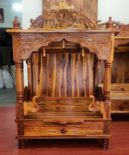 Handcrafted Teak Wood Temples